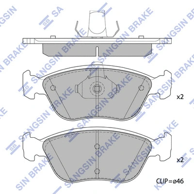 Brake Pad Set, disc brake (SP4256)