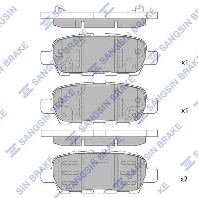 Brake Pad Set, disc brake (SP1250)