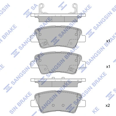 Brake Pad Set, disc brake (SP1845)