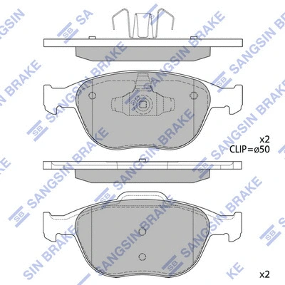 Brake Pad Set, disc brake (SP1623)