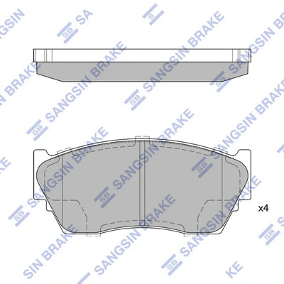 Brake Pad Set, disc brake (SP1489A)