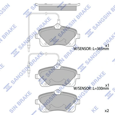 Brake Pad Set, disc brake (SP4052)