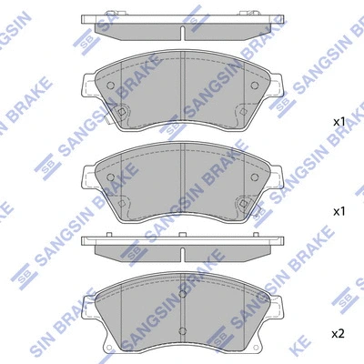Brake Pad Set, disc brake (SP1362)