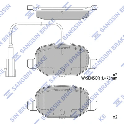 Brake Pad Set, disc brake (SP4232)