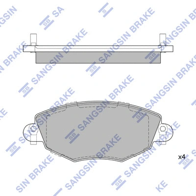 Brake Pad Set, disc brake (SP2030)