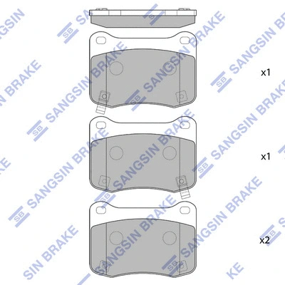 Brake Pad Set, disc brake (SP1776)