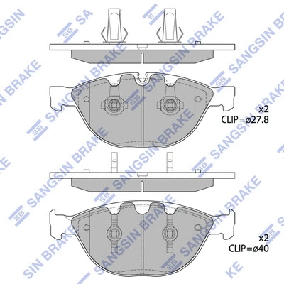Brake Pad Set, disc brake (SP1869)