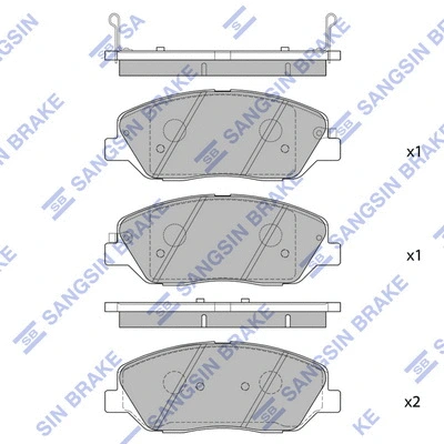 Brake Pad Set, disc brake (SP1246)
