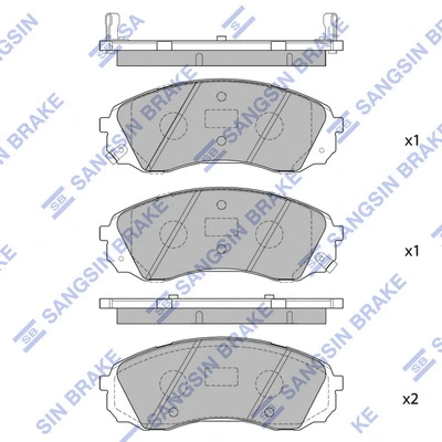 Brake Pad Set, disc brake (SP1238)
