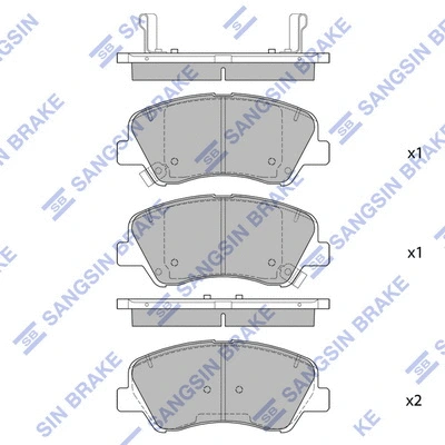 Brake Pad Set, disc brake (SP1399A)