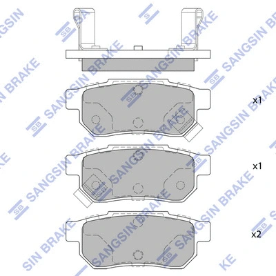 Brake Pad Set, disc brake (SP1265)