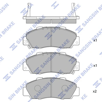 Brake Pad Set, disc brake (SP1076-F)