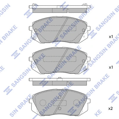 Brake Pad Set, disc brake (SP1196)