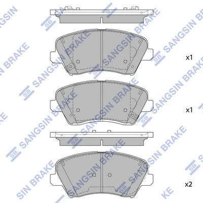Brake Pad Set, disc brake (SP1842)
