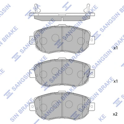 Brake Pad Set, disc brake (SP1386)