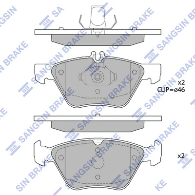 Brake Pad Set, disc brake (SP1797)
