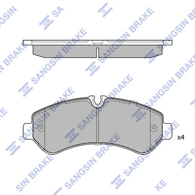 Brake Pad Set, disc brake (SP4481)