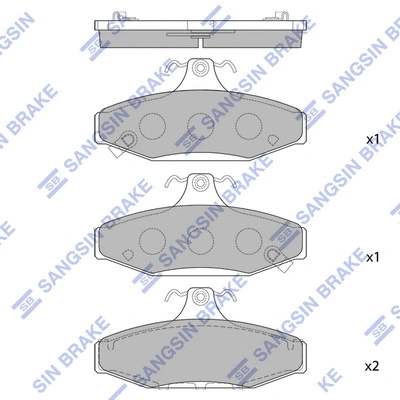 Brake Pad Set, disc brake (SP1066)