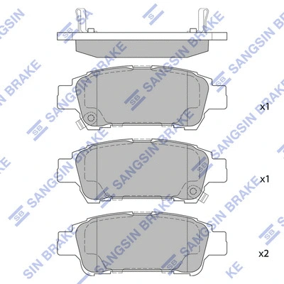 Brake Pad Set, disc brake (SP1423)