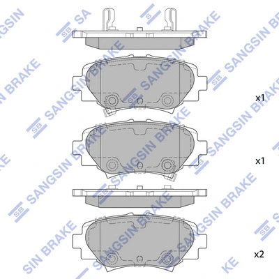 Brake Pad Set, disc brake (SP1730)