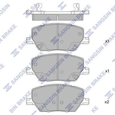 Brake Pad Set, disc brake (SP4006)