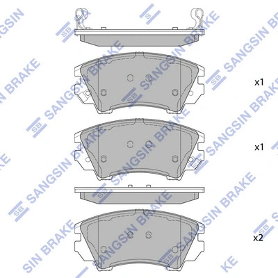 Brake Pad Set, disc brake (SP2175)