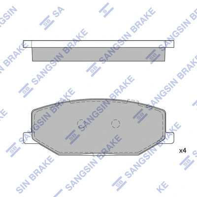 Brake Pad Set, disc brake (SP1540)