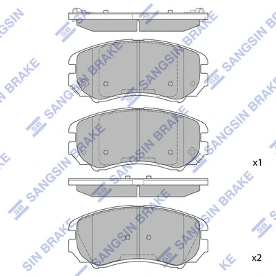 Brake Pad Set, disc brake (SP1202)
