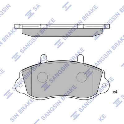 Brake Pad Set, disc brake (SP4385)