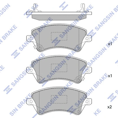Brake Pad Set, disc brake (SP1502)