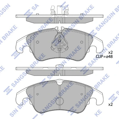 Brake Pad Set, disc brake (SP2145A)