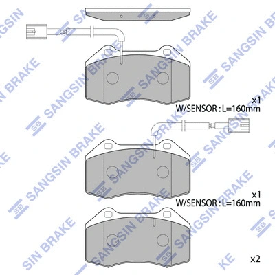 Brake Pad Set, disc brake (SP1813)