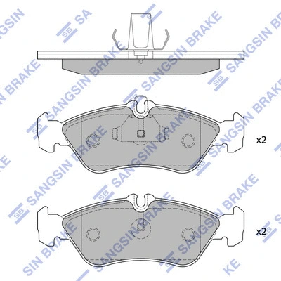 Brake Pad Set, disc brake (SP1274A)