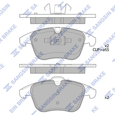 Brake Pad Set, disc brake (SP2101-F)