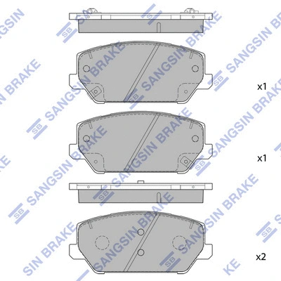 Brake Pad Set, disc brake (SP1906)