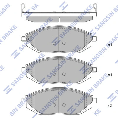 Brake Pad Set, disc brake (SP1392)