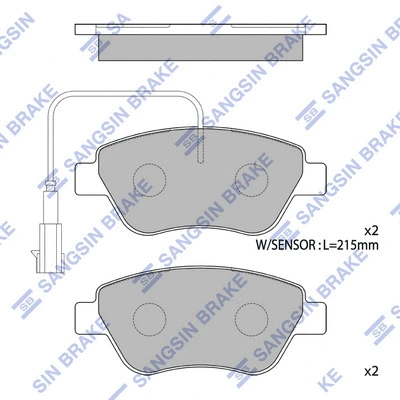 Brake Pad Set, disc brake (SP1201B)