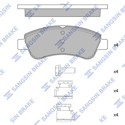 Brake Pad Set, disc brake (SP1241)