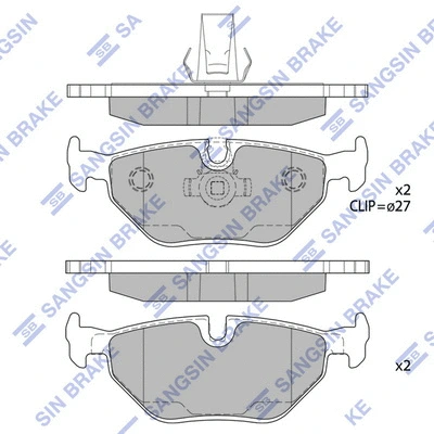 Brake Pad Set, disc brake (SP2167)