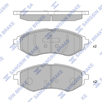 Brake Pad Set, disc brake (SP1158)
