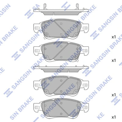 Brake Pad Set, disc brake (SP1478)