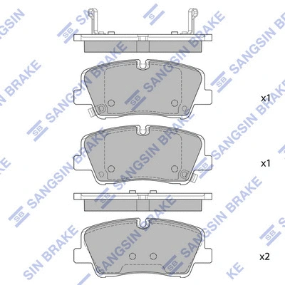 Brake Pad Set, disc brake (SP4038)