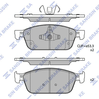 Brake Pad Set, disc brake (SP4124)