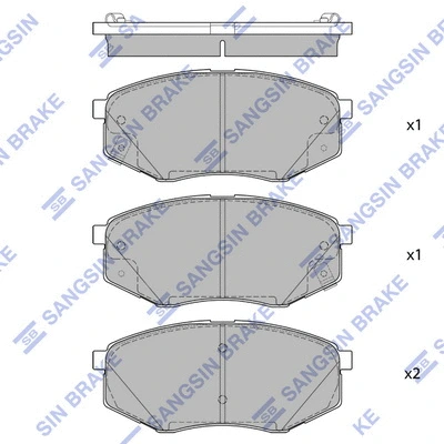 Brake Pad Set, disc brake (SP1681)