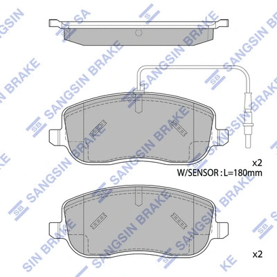 Brake Pad Set, disc brake (SP1852)