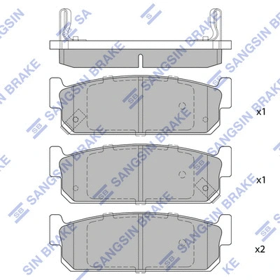 Brake Pad Set, disc brake (SP1764)