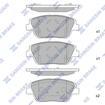 Brake Pad Set, disc brake (SP1398)
