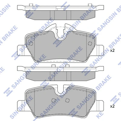 Brake Pad Set, disc brake (SP4004)