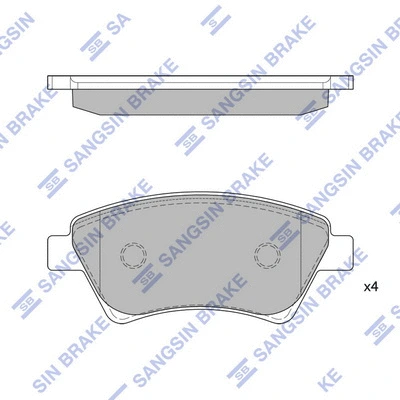 Brake Pad Set, disc brake (SP1413)