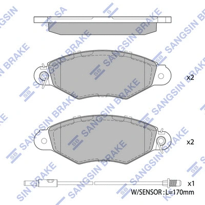 Brake Pad Set, disc brake (SP1891)